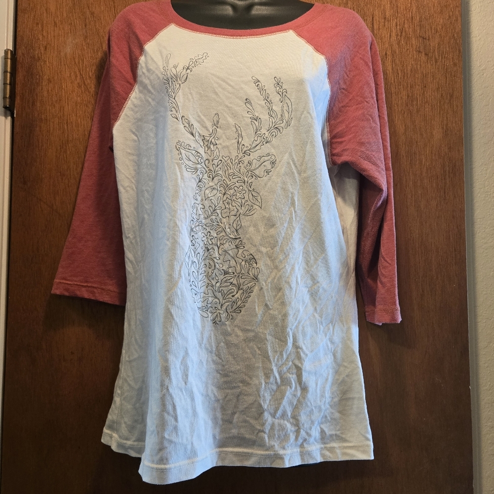 District fall deer baseball t-shirt szL - Picture 2 of 6